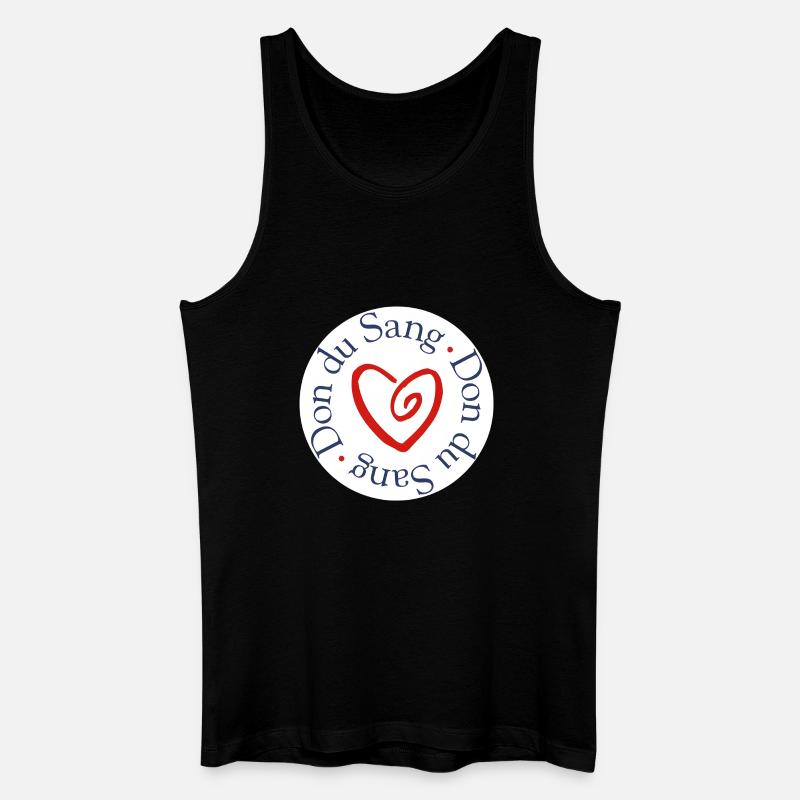 Blutspende, Herzsolidarität, - Männer Bio Tank Top - Schwarz