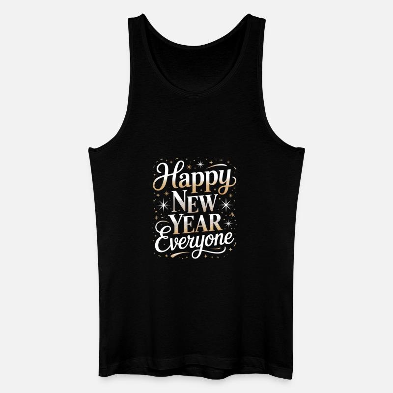 Funkelndes Neujahr - Männer Bio Tank Top - Schwarz