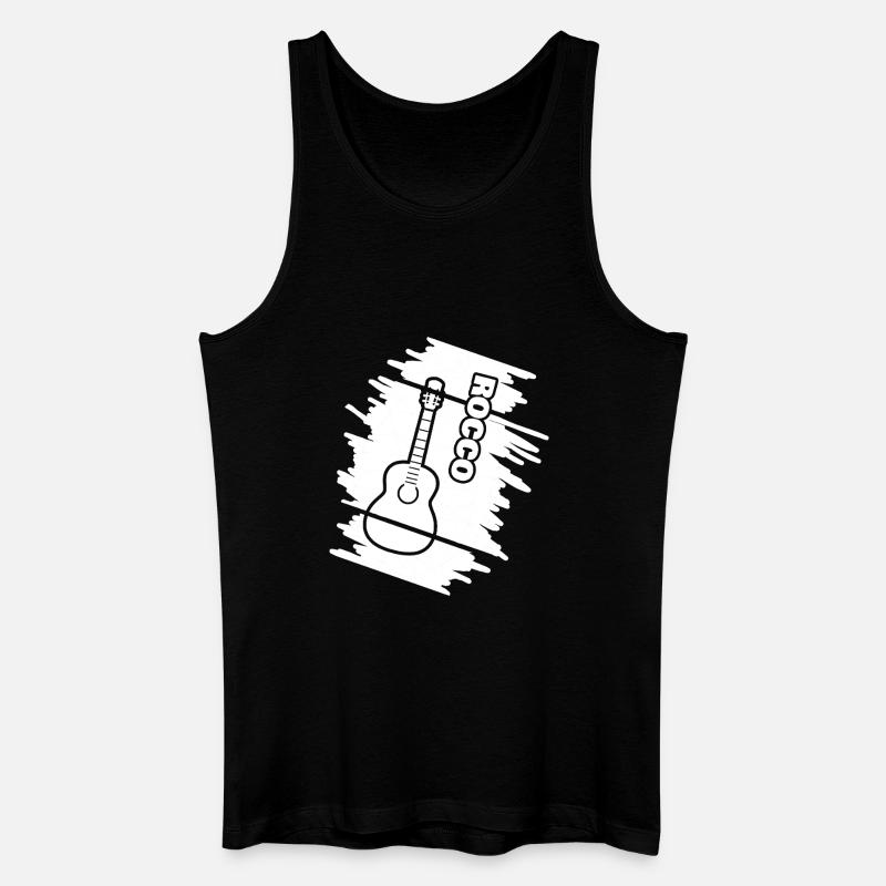 Guitar Rocco - Männer Bio Tank Top - Schwarz