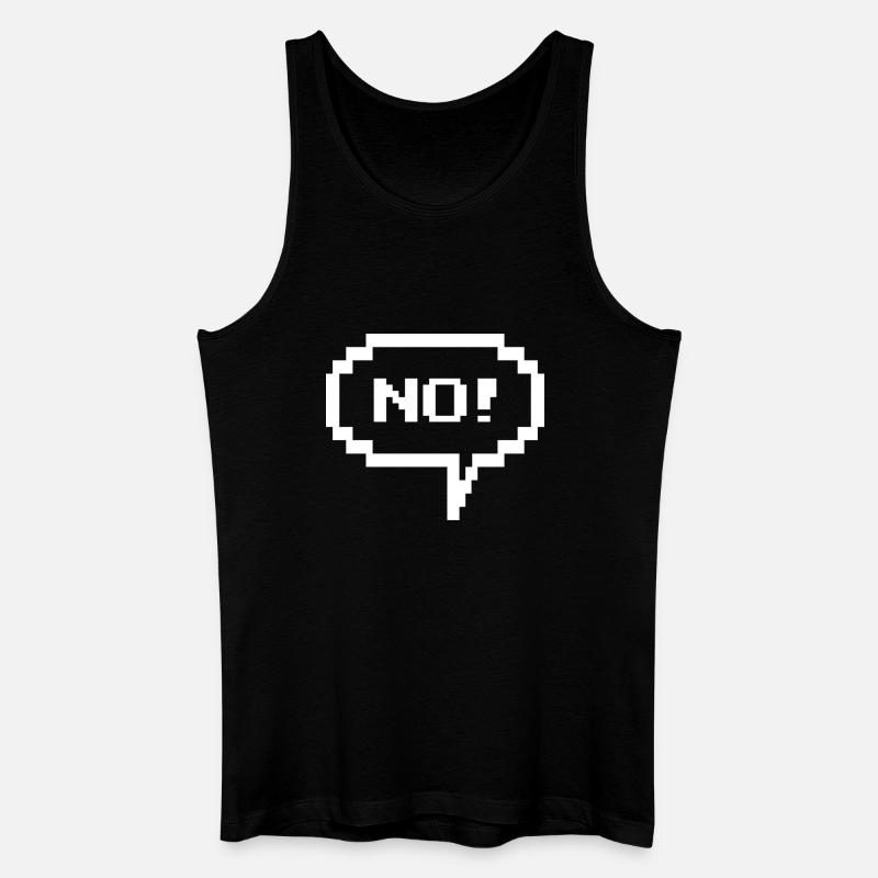 Pixel speech bubble "No!" - Men’s Organic Tank Top - black