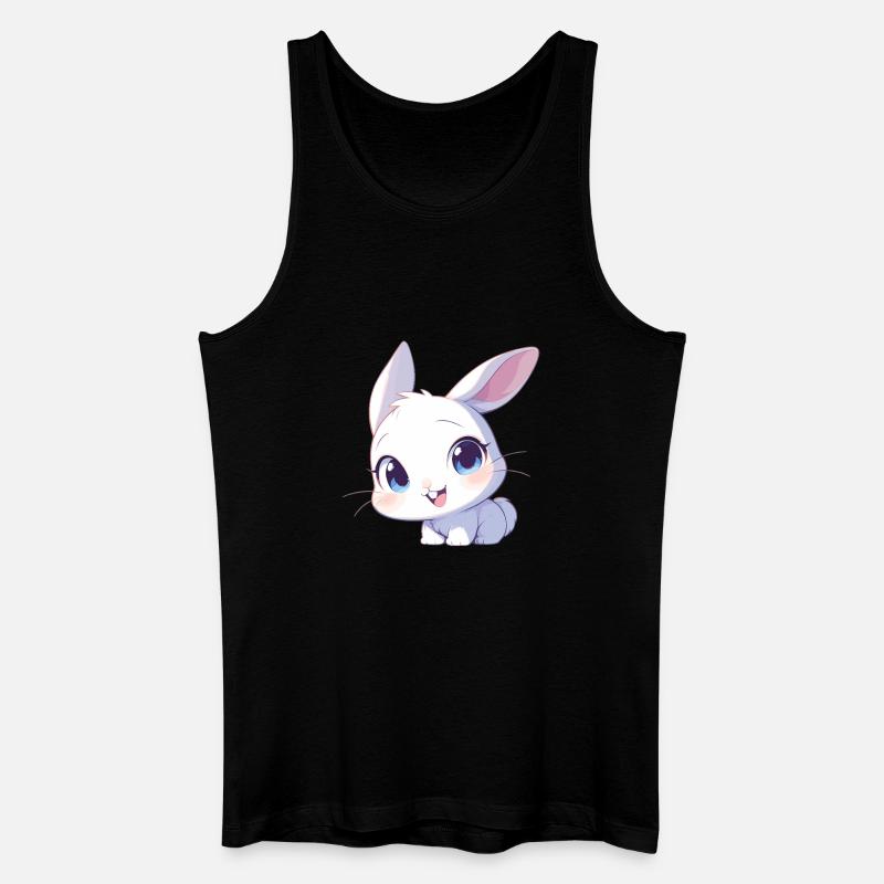 Hasen Hase - Männer Bio Tank Top - Schwarz