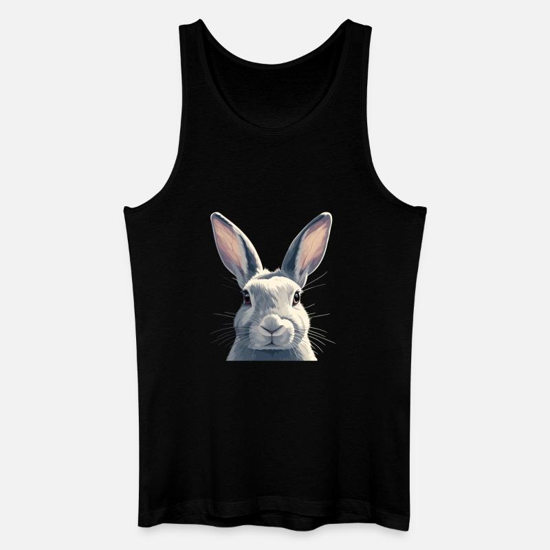 Hasen Hase - Männer Bio Tank Top - Schwarz