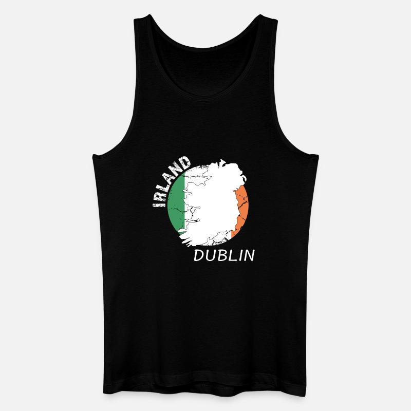 Dublin - Männer Bio Tank Top - Schwarz