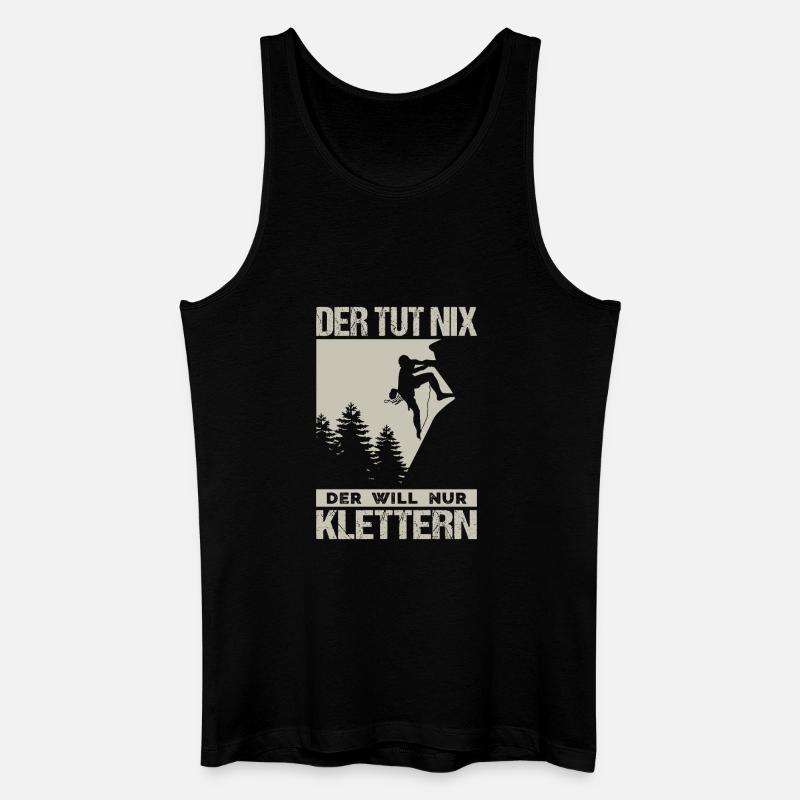 Bouldern Geschenke Klettern Kletterer Boulderer - Männer Bio Tank Top - Schwarz