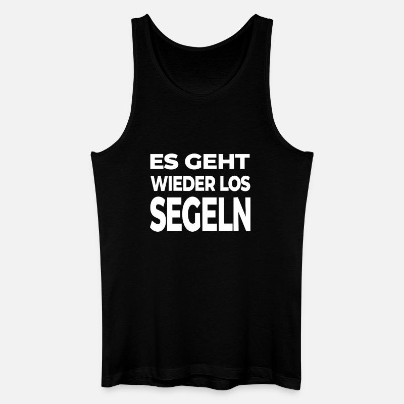 Segeln - Männer Bio Tank Top - Schwarz