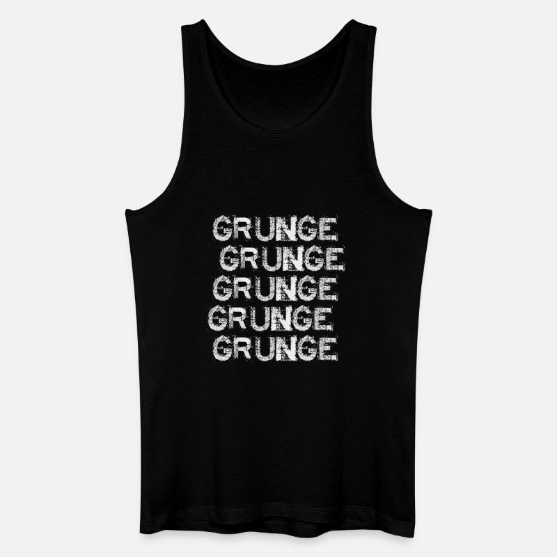 Grunge-Wiederholungstextur - Männer Bio Tank Top - Schwarz