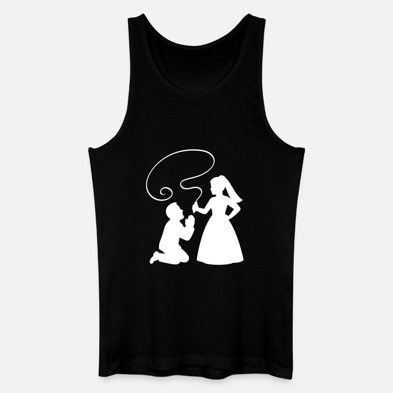 Brautpaar Ehepaar Peitsche - Männer Bio Tank Top - Schwarz