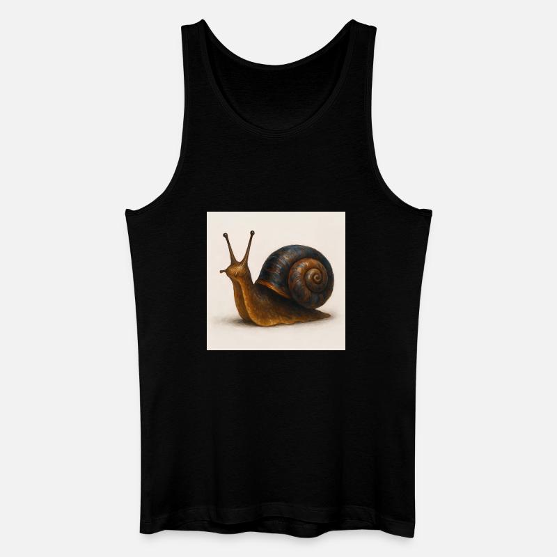 Schnecke mit blauer Schimmerschale - Männer Bio Tank Top - Schwarz