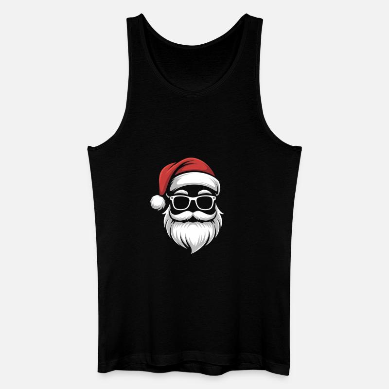Chilliger Santa-Schädel - Männer Bio Tank Top - Schwarz