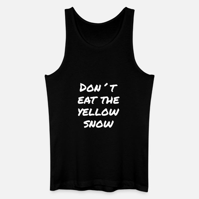 Yellow Snow Ski Warning - Männer Bio Tank Top - Schwarz