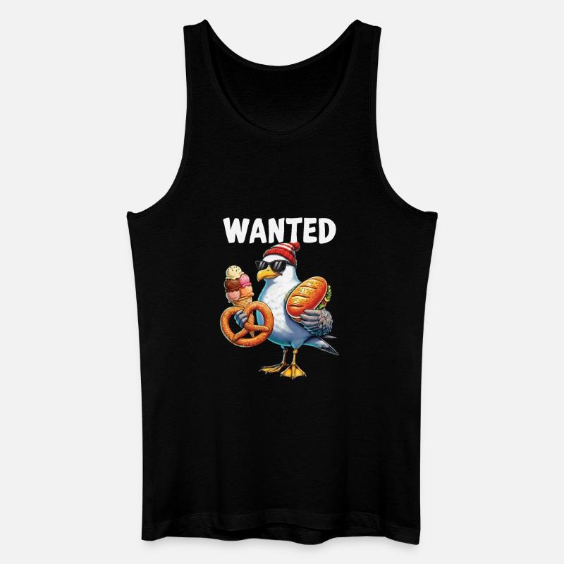 Gesucht Möwe Brezel Eiscreme - Men’s Organic Tank Top - black