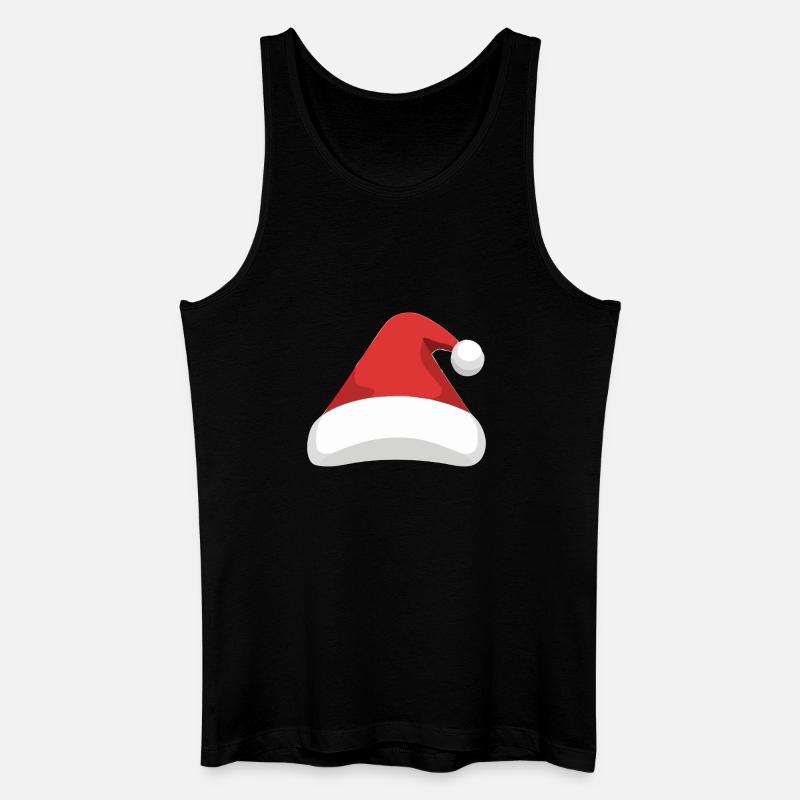 Elfenhut, Weihnachtsmannhut, Hut - Männer Bio Tank Top - Schwarz