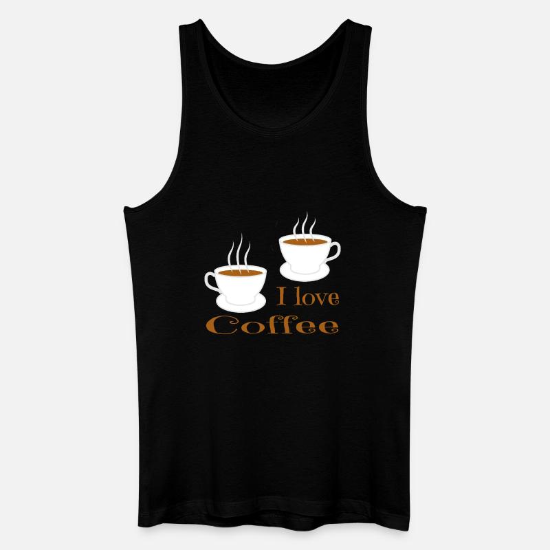 Kaffee Tassen - Männer Bio Tank Top - Schwarz