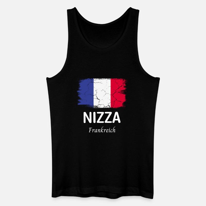 Nizza - Männer Bio Tank Top - Schwarz