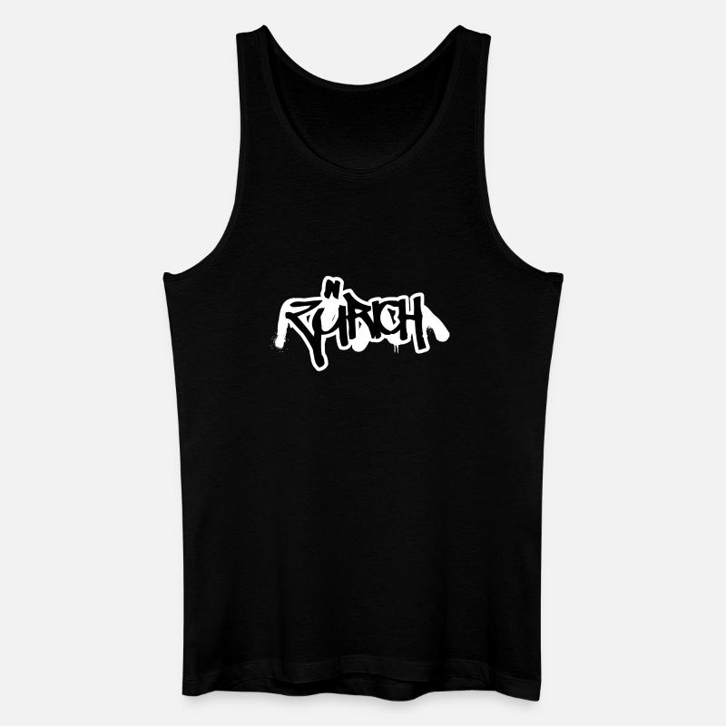 Zürich Graffiti - Männer Bio Tank Top - Schwarz