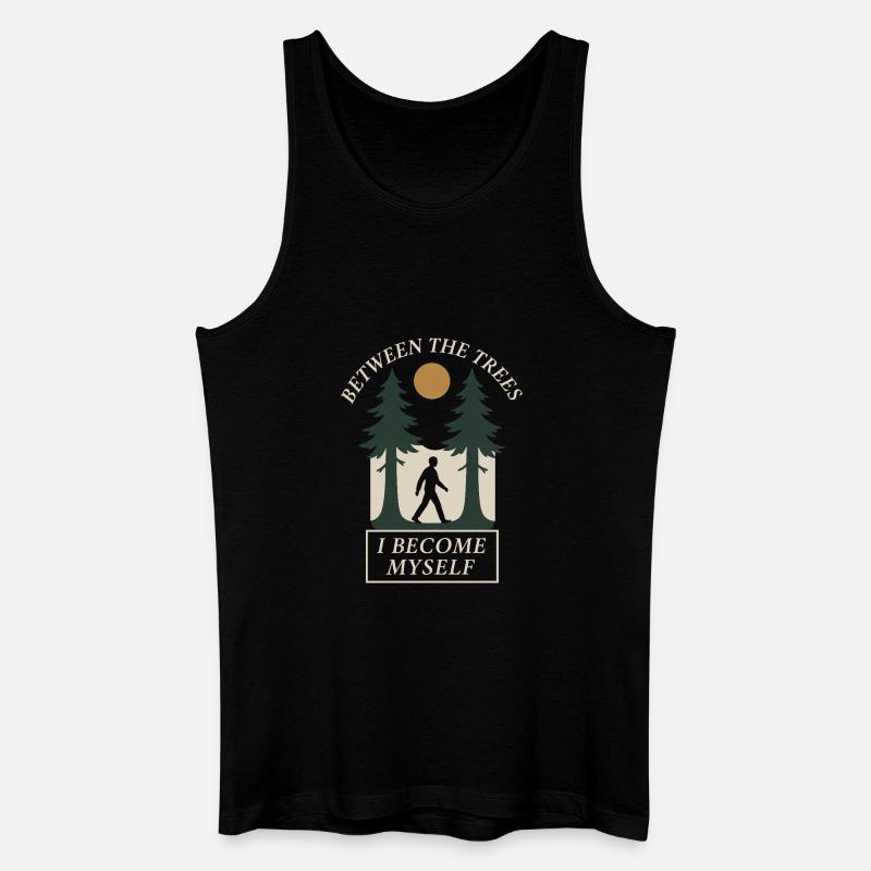 Forest Walk Overthinker Mental Reset - Männer Bio Tank Top - Schwarz