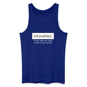 introvert - Men’s Organic Tank Top - royal blue - Front