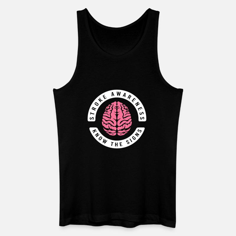 Hirnschlag Schlaganfall - Männer Bio Tank Top - Schwarz