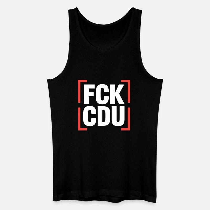 FCK CDU  - Anti CDU/CSU Logo - Männer Bio Tank Top - Schwarz