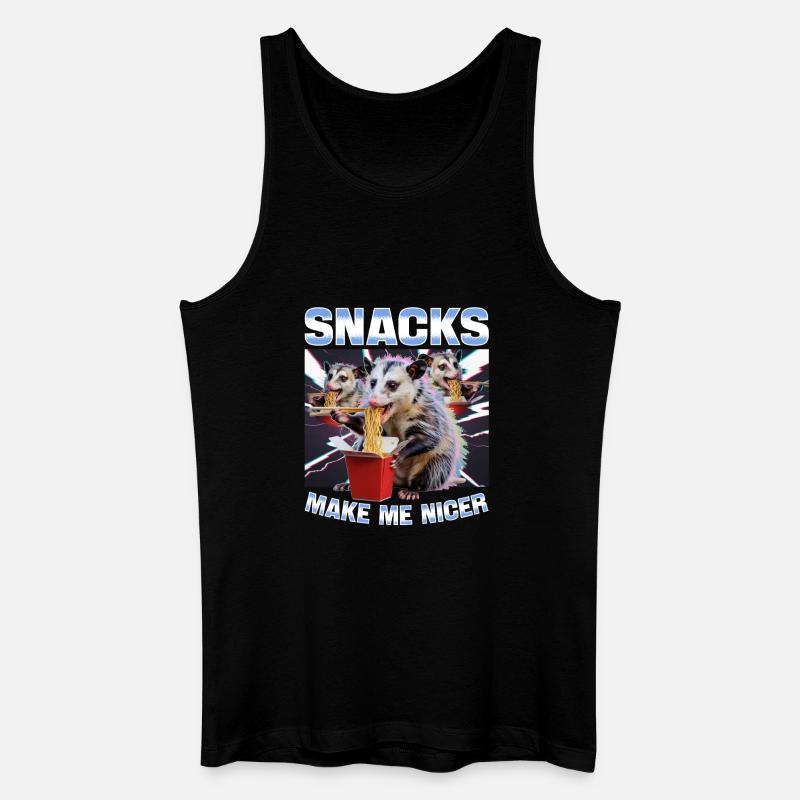 Funny Opossum - Männer Bio Tank Top - Schwarz