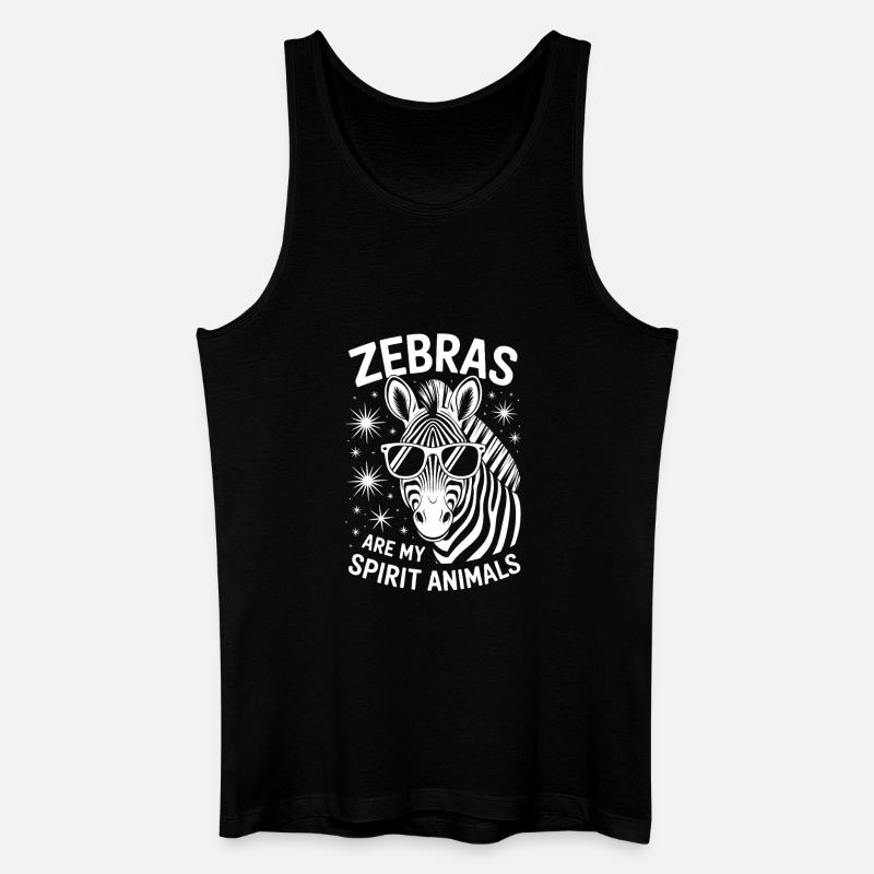 Zebra Spruch Lustiges Zebra Geschenk - Männer Bio Tank Top - Schwarz