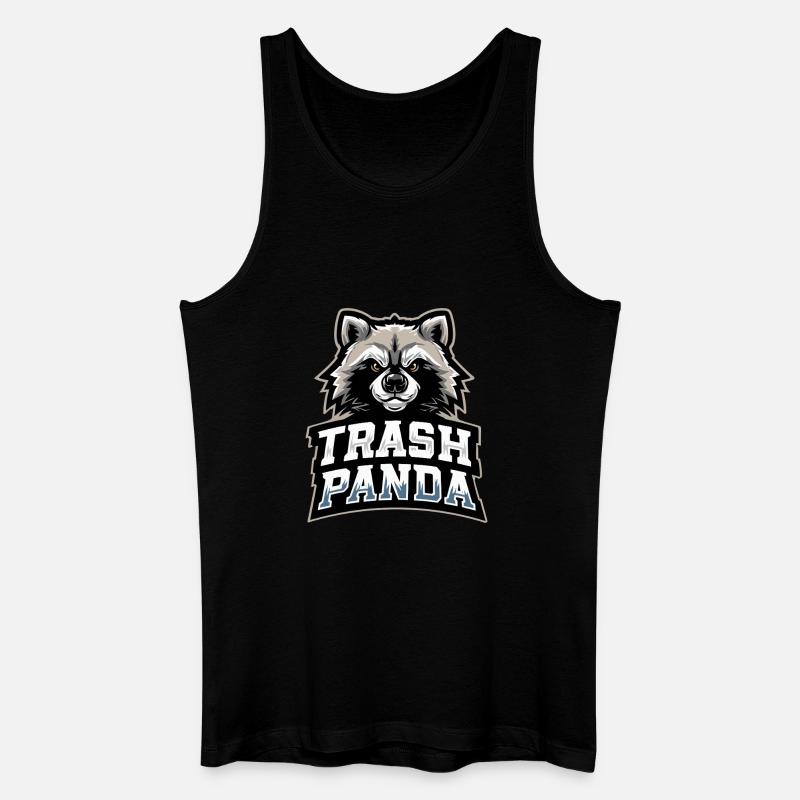 Trash Panda Waschbär Emblem - Männer Bio Tank Top - Schwarz