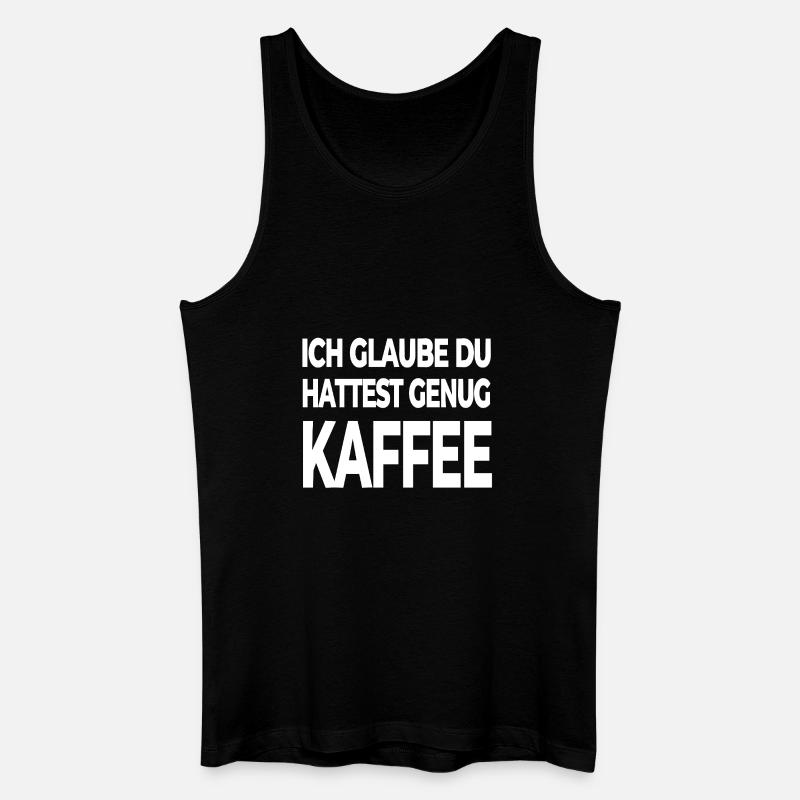 Kaffee - Männer Bio Tank Top - Schwarz
