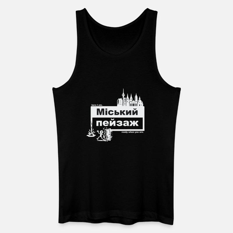 Stadtbild - ukrainisch - ready when you are - Männer Bio Tank Top - Schwarz