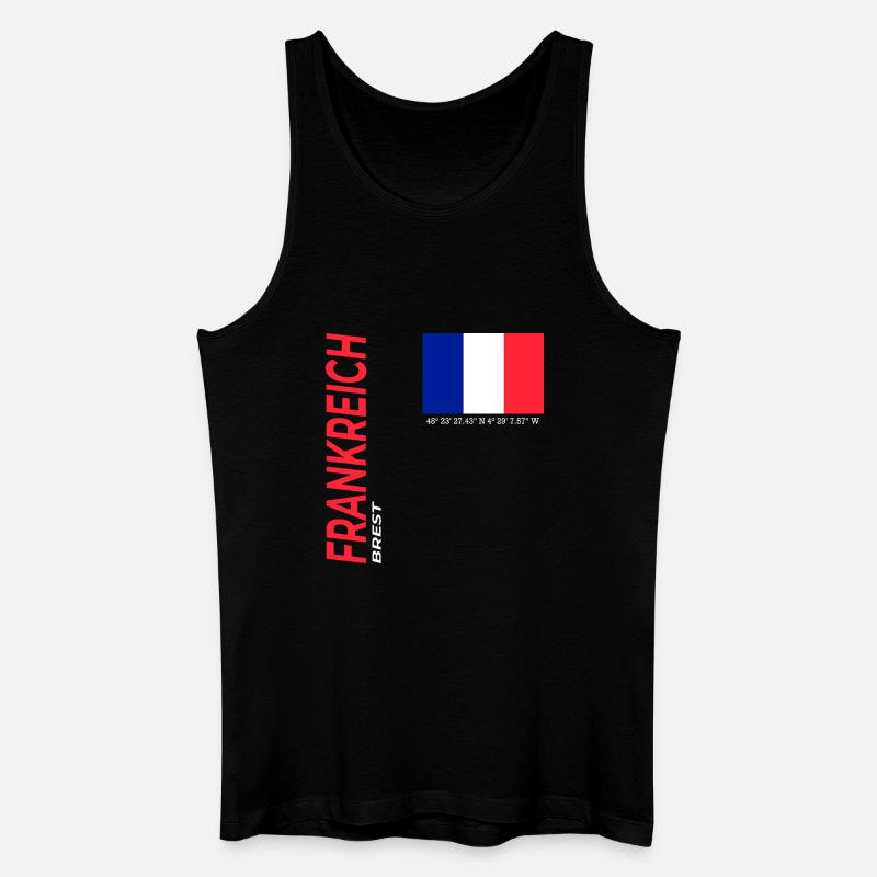 Brest - Männer Bio Tank Top - Schwarz