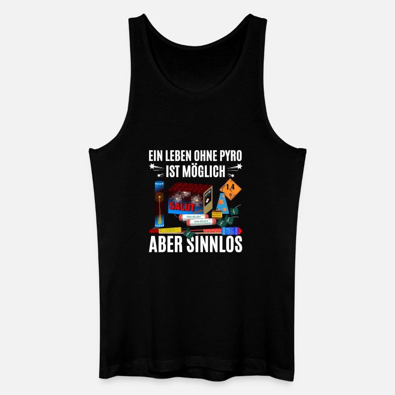 Pyro Experte - Männer Bio Tank Top - Schwarz