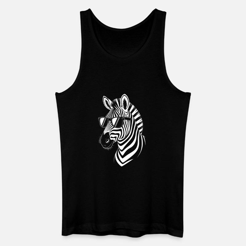 Zebra Spruch Lustiges Zebra Geschenk - Männer Bio Tank Top - Schwarz