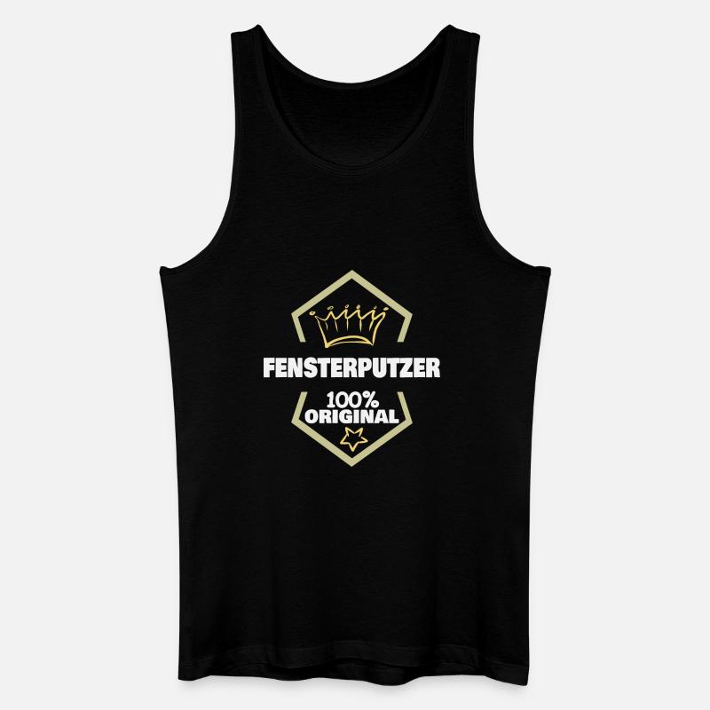Fensterputzer als Arbeit - Männer Bio Tank Top - Schwarz