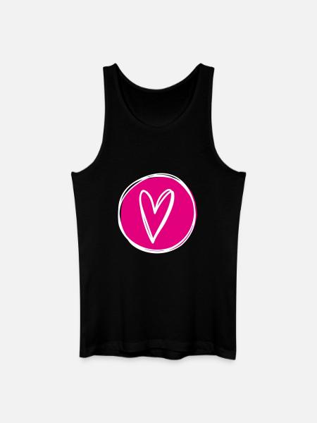 Heart - Men’s Organic Tank Top - black