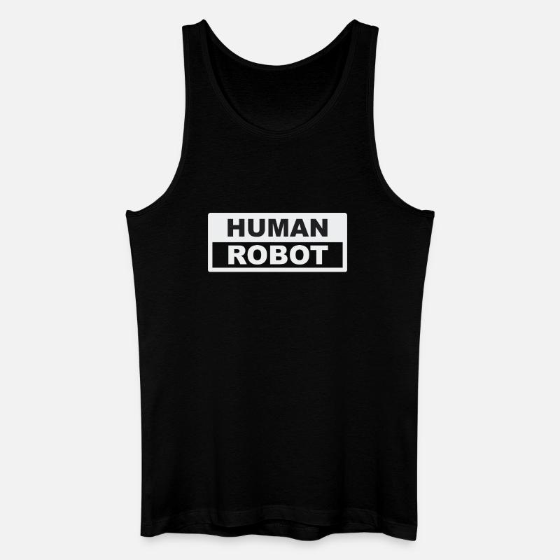 Human Robot - reale Intelligenz - Männer Bio Tank Top - Schwarz