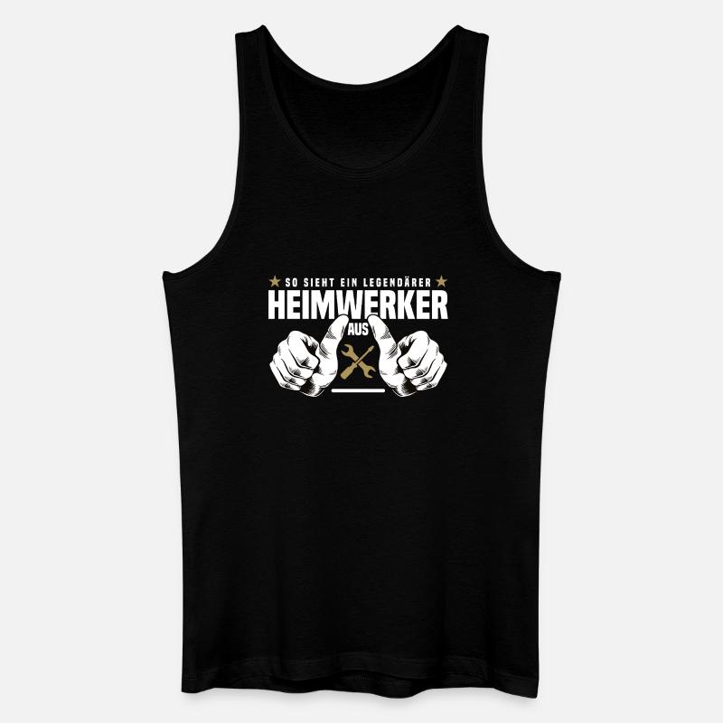 Heimwerker - Männer Bio Tank Top - Schwarz