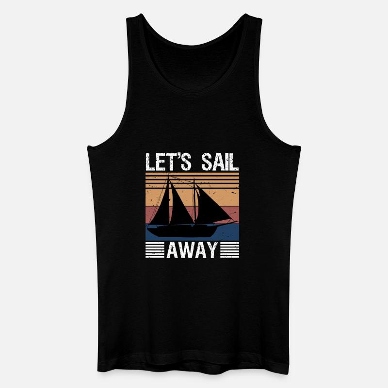let's sail away - Männer Bio Tank Top - Schwarz