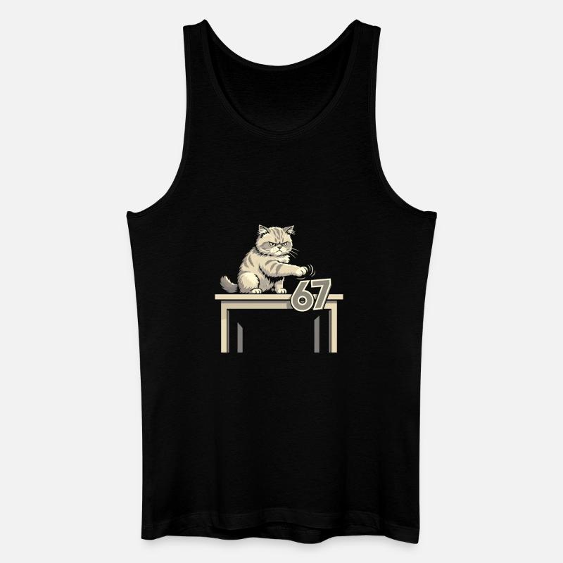 Cat-67-Meilenstein - Männer Bio Tank Top - Schwarz