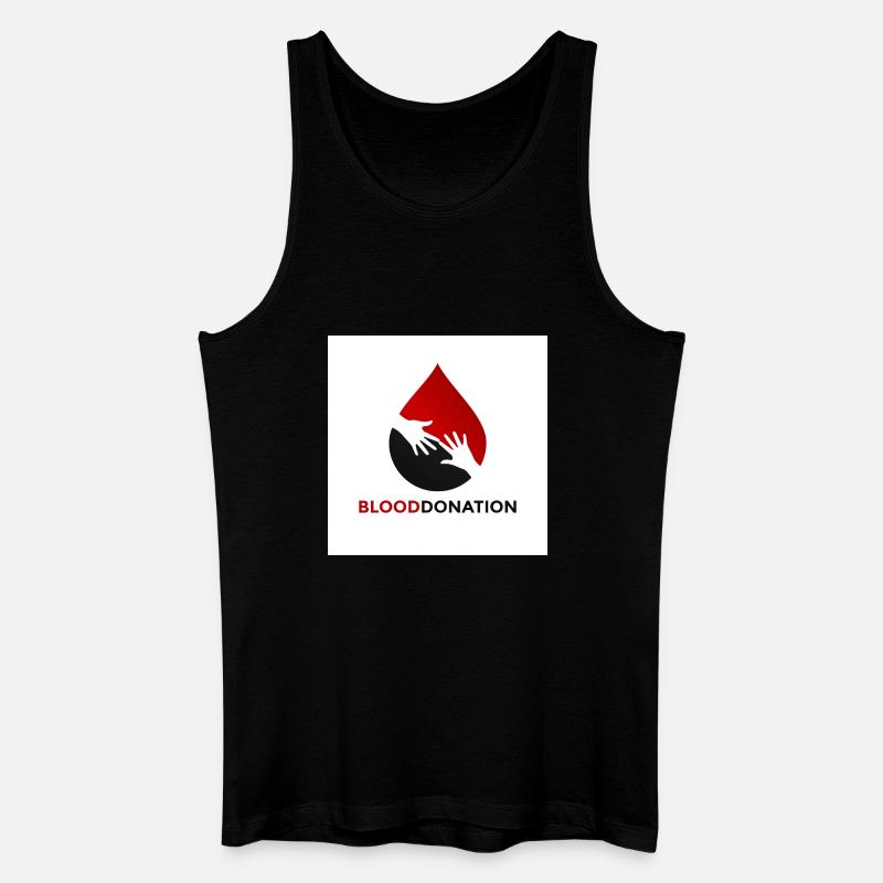 Emblem der Blutspendehände - Männer Bio Tank Top - Schwarz