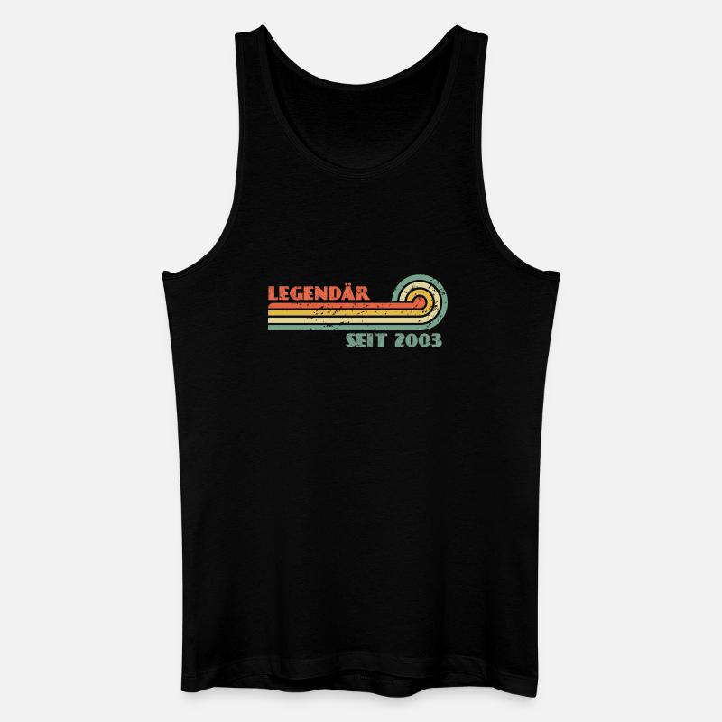 Legendär seit 2003 Retro-Welle - Männer Bio Tank Top - Schwarz