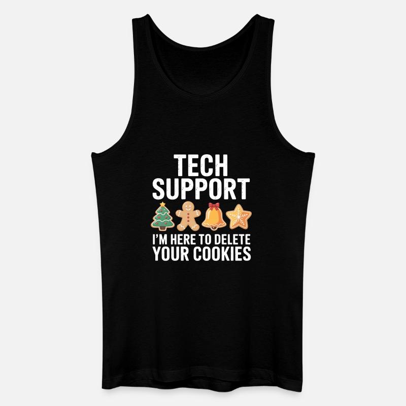 Tech Support Cookies Tee - Männer Bio Tank Top - Schwarz