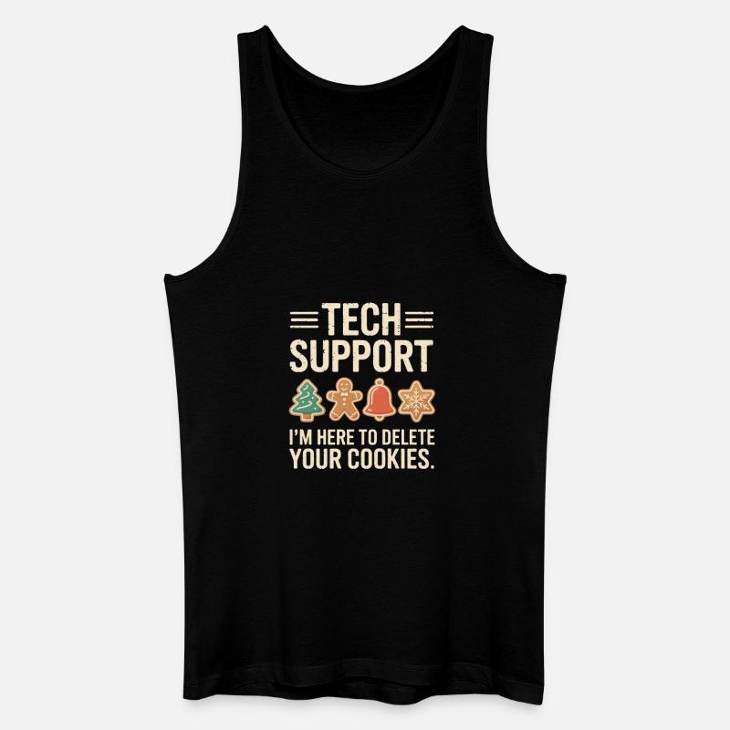 Technische Support-Cookies: Yuletide debuggen - Männer Bio Tank Top - Schwarz
