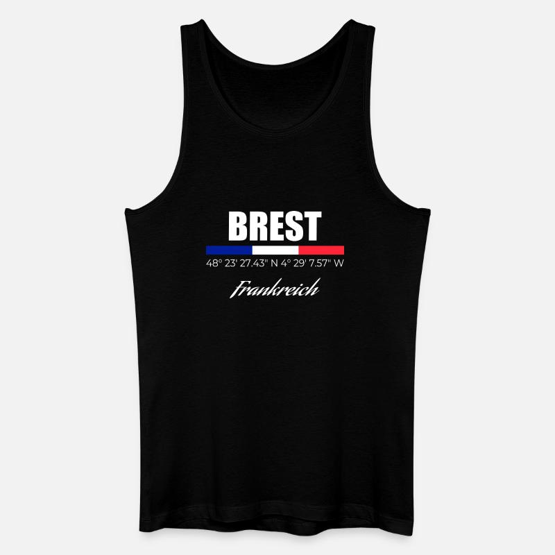 Brest - Männer Bio Tank Top - Schwarz
