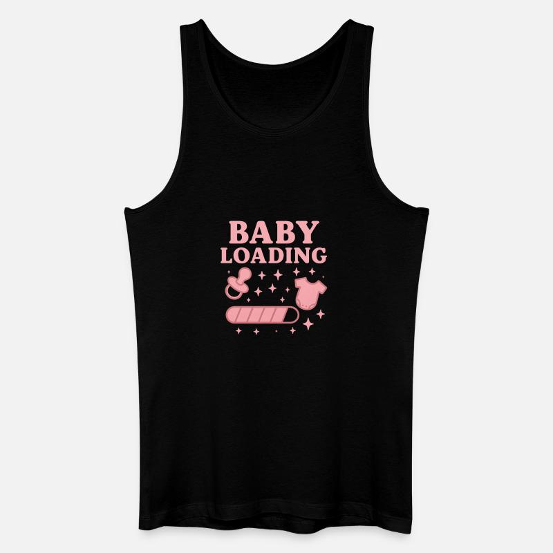 Baby Loading Grafik – Schnuller & Windel Sterne - Männer Bio Tank Top - Schwarz
