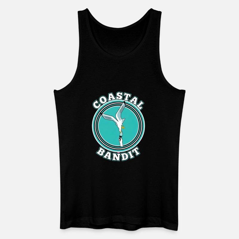 Küstenbandit Möwe Stiehlt Eis - Männer Bio Tank Top - Schwarz