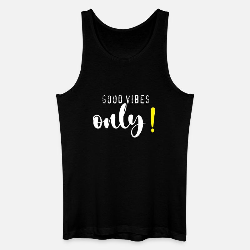 Good.vibes.only - Männer Bio Tank Top - Schwarz