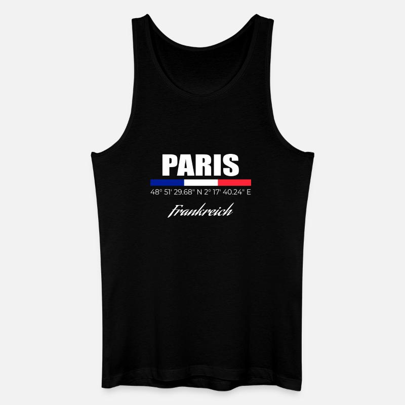 Paris - Männer Bio Tank Top - Schwarz