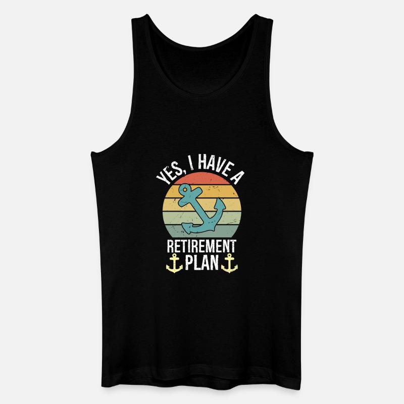 Plain Sailing Boat Retirement Plan Gift - Männer Bio Tank Top - Schwarz