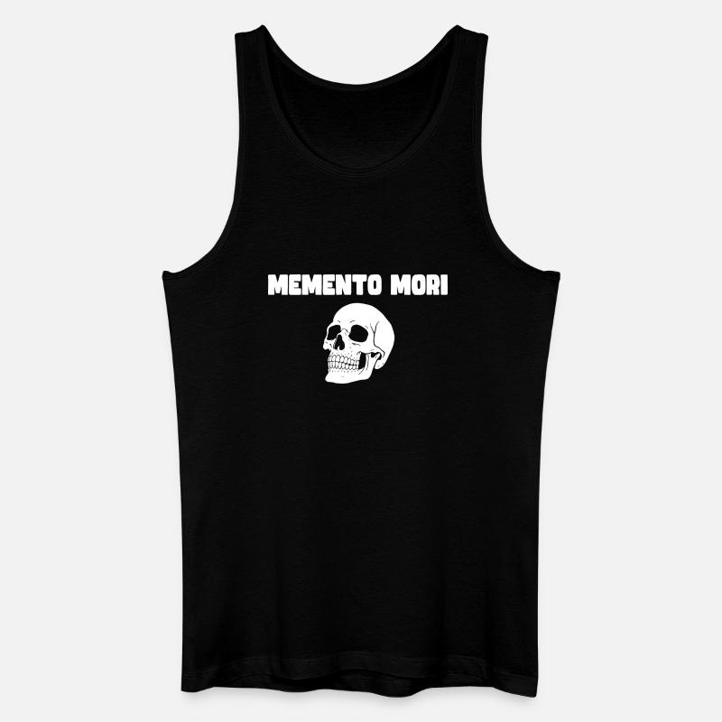 Memento Mori Schädel - Männer Bio Tank Top - Schwarz