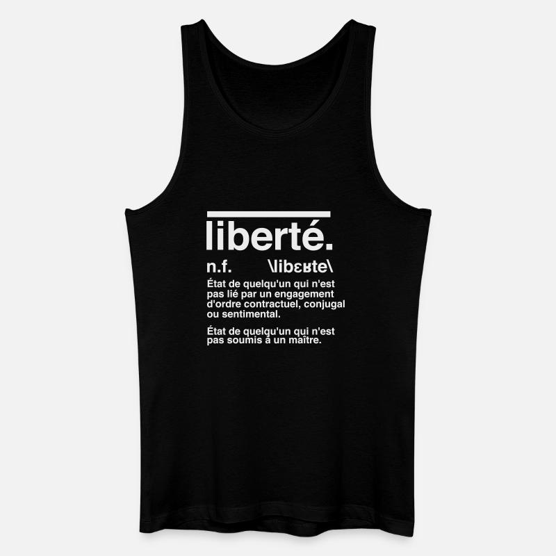 Freedom Definition Dictionary Style - Men’s Organic Tank Top - black