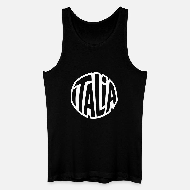 Italia Kreis Logo - Männer Bio Tank Top - Schwarz